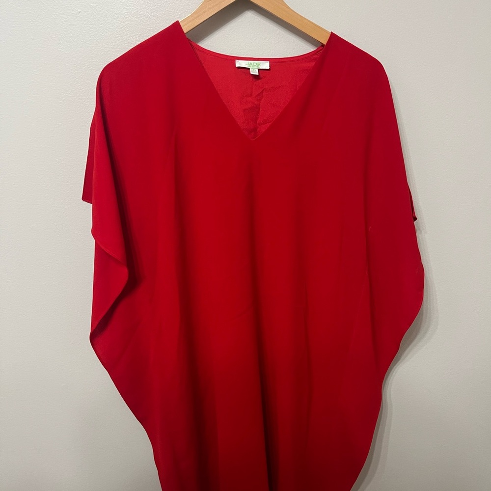 Jade Scarlet V-Neck Mini Dress